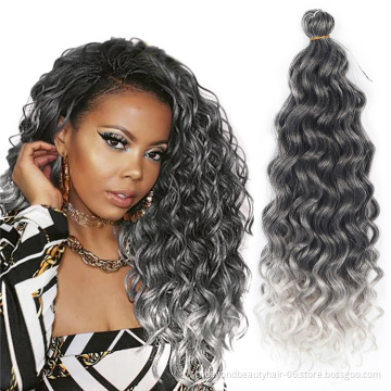 Cheaper Synthetic Deep Wave Crochet Braid Hair Extensions Long Synthetic Crochet Twist Hair Braiding For Women